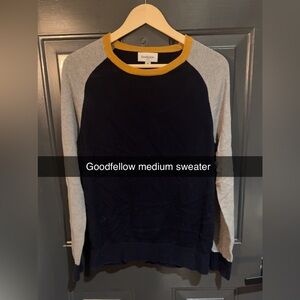Goodfellow Navy and Gray Sweater